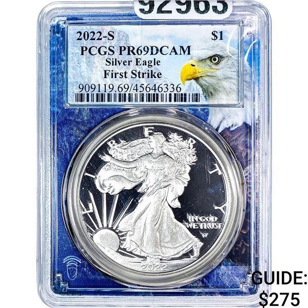 2022-S Silver Eagle PCGS PR69 DCAM