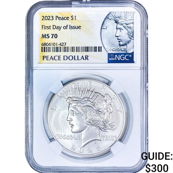 2023 Silver Peace Dollar NGC MS70