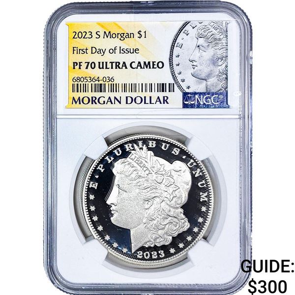 2023-S Morgan Silver Dollar NGC PF70 Ultra Cameo