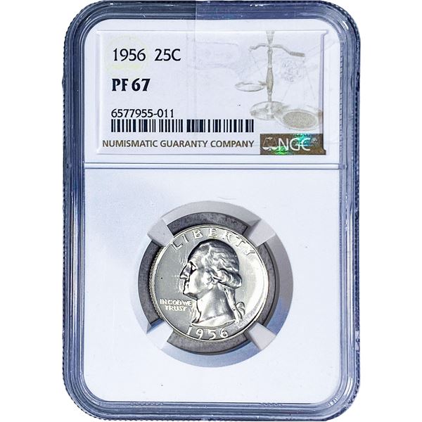 1956 Washington Silver Quarter NGC PF67