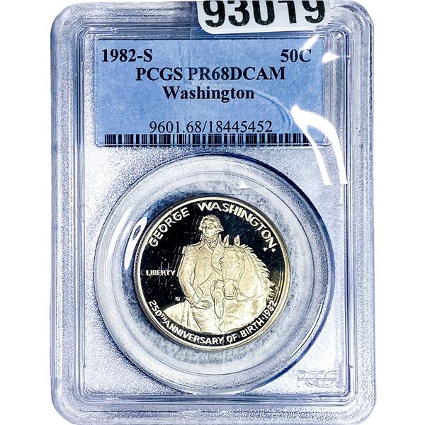 1982-S Geroge Washington 250th Birthday Silver 50C PCGS PR68 DCAM
