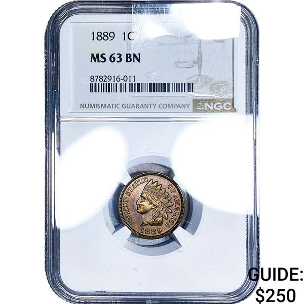 1889 Indian Head Cent NGC MS63 BN
