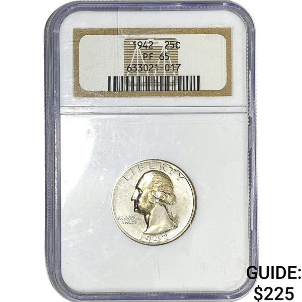 1942 Washington Silver Quarter NGC PF65