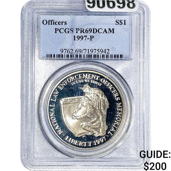 1997 Sliver $1 Officers PCGS PR69 DCAM
