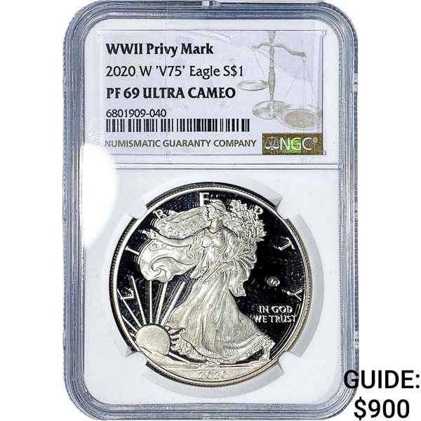 2020-W Silver Eagle NGC PF69 Ultra Cameo