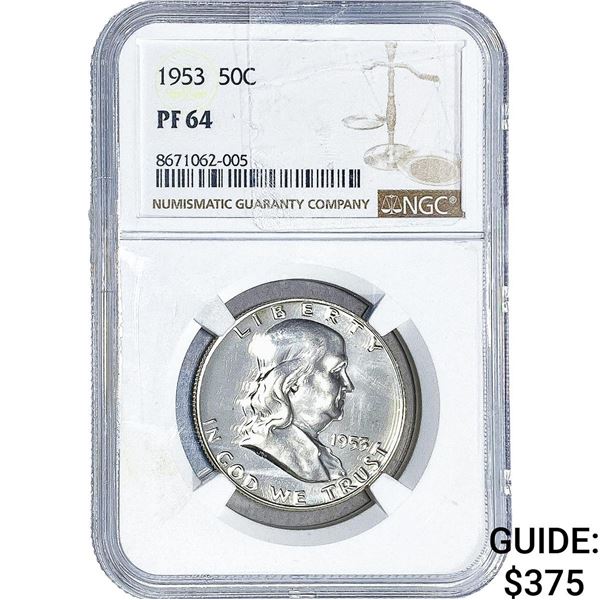 1953 Franklin Half Dollar NGC PF64