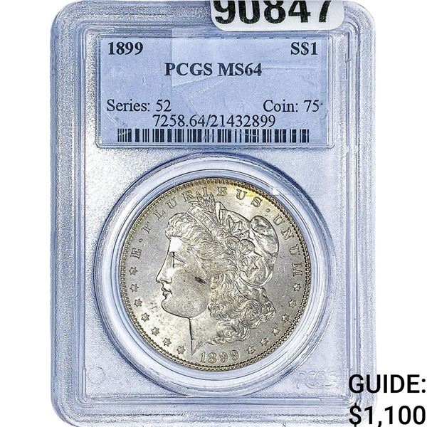 1899 Morgan Silver Dollar PCGS MS64