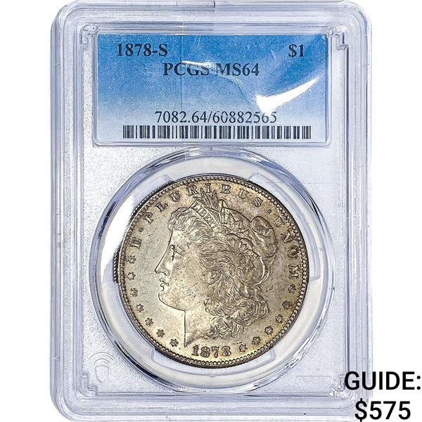 1878-S Morgan Silver Dollar PCGS MS64