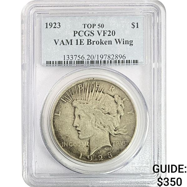 1923 Morgan Silver Dollar PCGS VF20