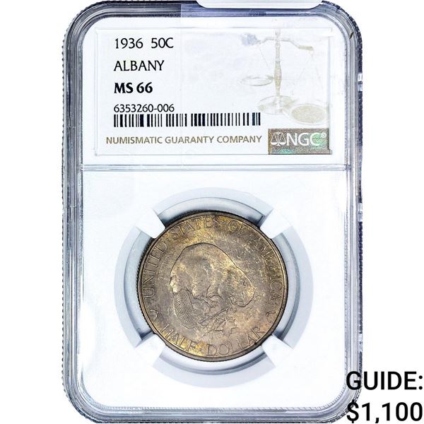 1936 Albany Half Dollar NGC MS66