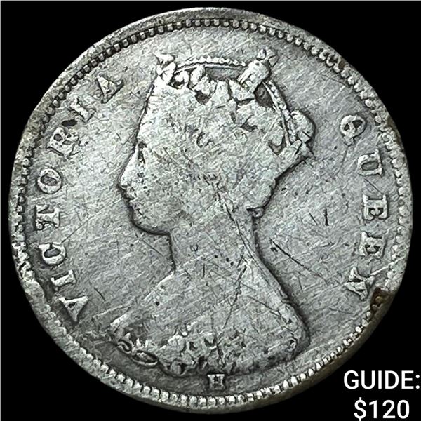 1873H Hong Kong Silver 10 Cents KM#6.3