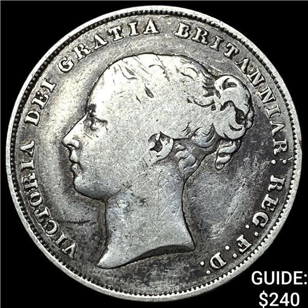 1856 Great Britain Silver Shilling