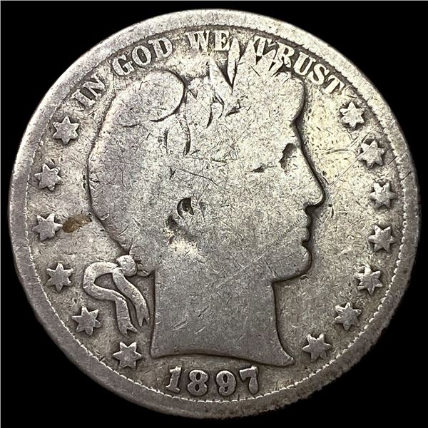 1897-S Silver Barber Half Dollar NICELY CIRCULATED