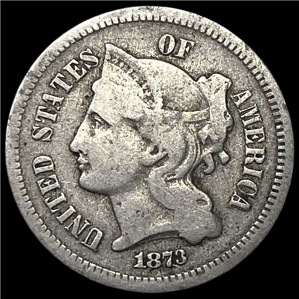 1873 Nickel Three-Cent Piece LIGHTLY CIRCULATED