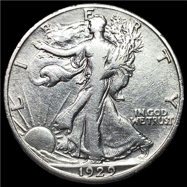 1929-S Silver Walking Liberty Half Dollar NEARLY UNCIRCULATED
