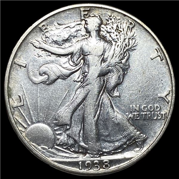 1938-D Silver Walking Liberty Half Dollar NEARLY UNCIRCULATED