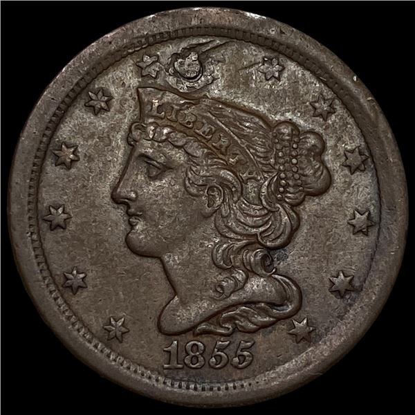 1855 Braided Hair Half Cent HIGH GRADE