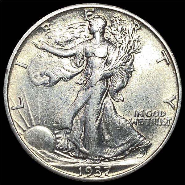 1937-S Silver Walking Liberty Half Dollar CLOSELY UNCIRCULATED