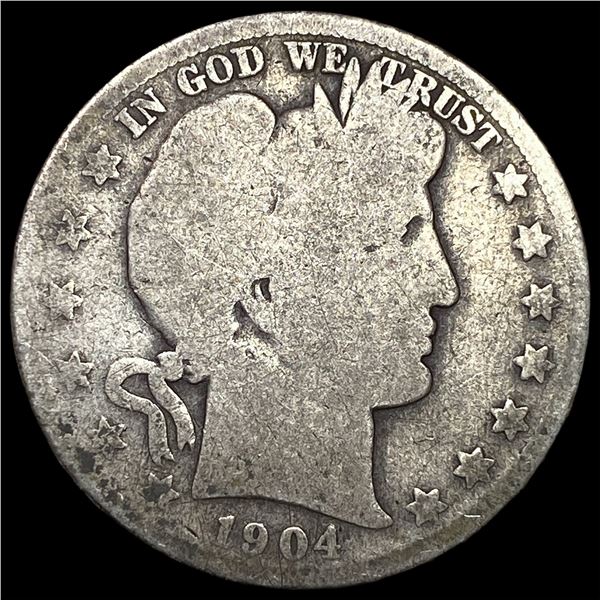 1904-S Silver Barber Half Dollar NICELY CIRCULATED