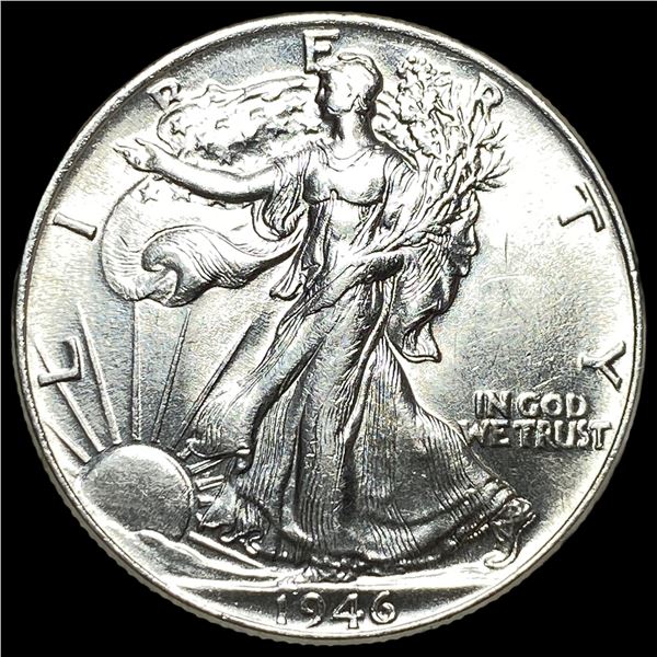 1946 Silver Walking Liberty Half Dollar GEM BU