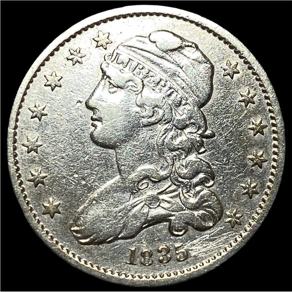 1835 Capped Bust Silver Quarter CLOSELY UNCIRCULATED