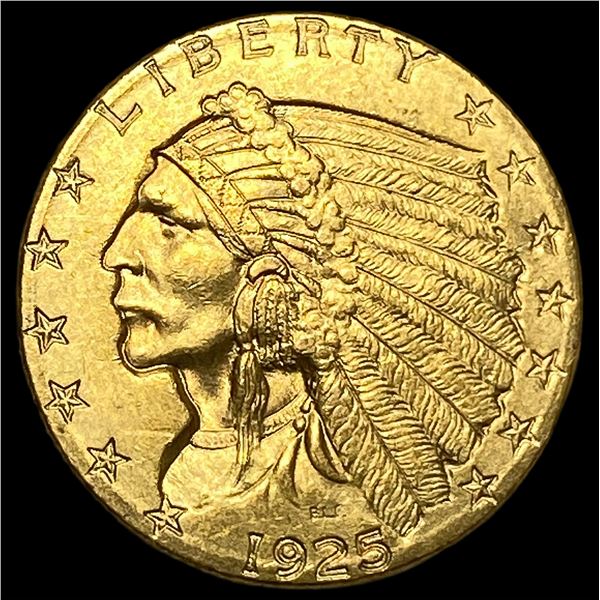 1925-D Gold Indian Head $2.5 Quarter Eagle UNCIRCULATED