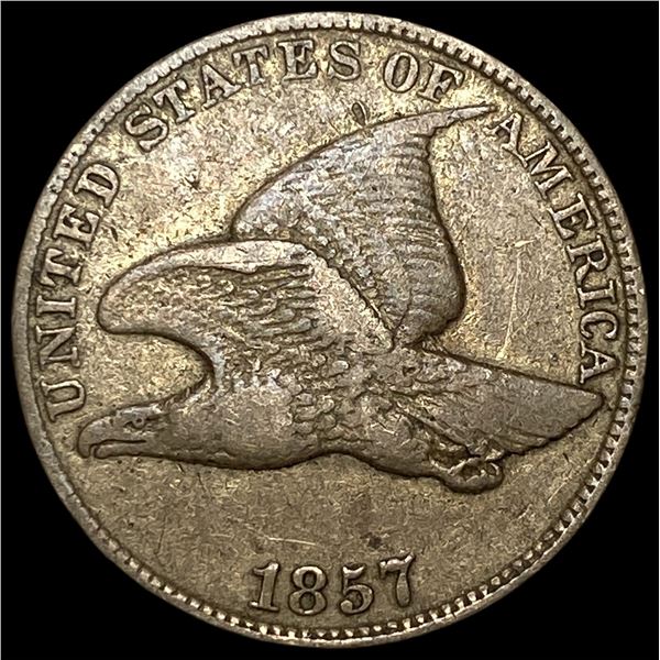 1857 Flying Eagle Cent NEARLY UNCIRCULATED