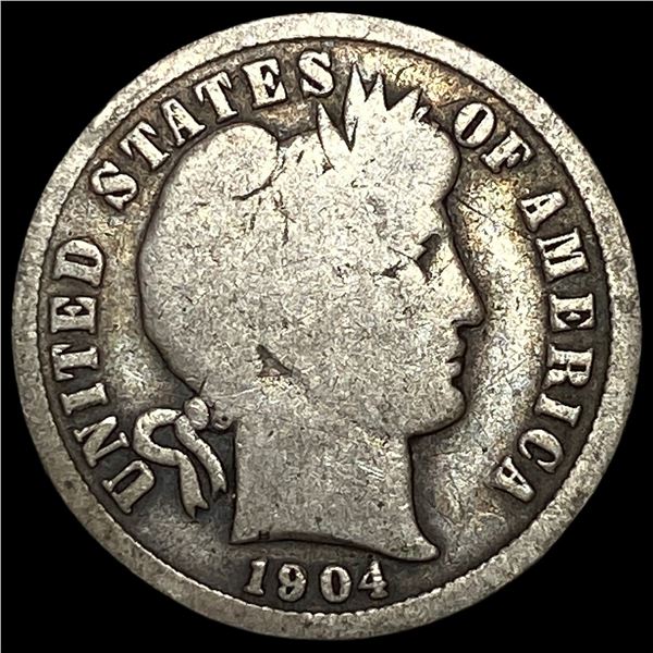 1904-S Silver Barber Dime LIGHTLY CIRCULATED