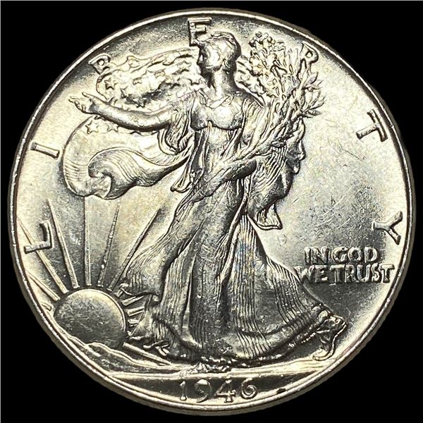 1946 Silver Walking Liberty Half Dollar NEARLY UNCIRCULATED