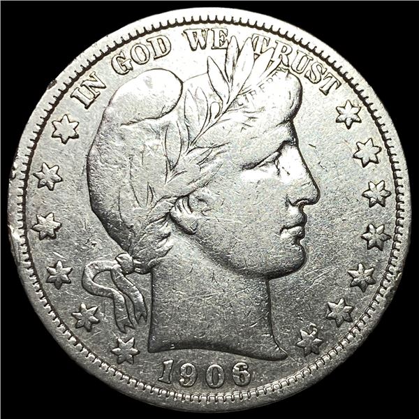 1906-D Silver Barber Half Dollar ABOUT UNCIRCULATED