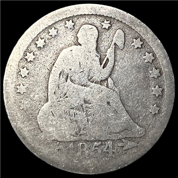 1854 Seated Liberty Quarter NICELY CIRCULATED