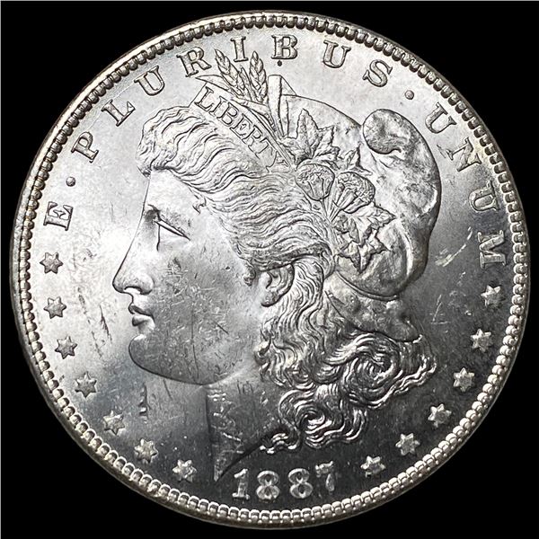 1887 Morgan Silver Dollar NEARLY UNCIRCULATED