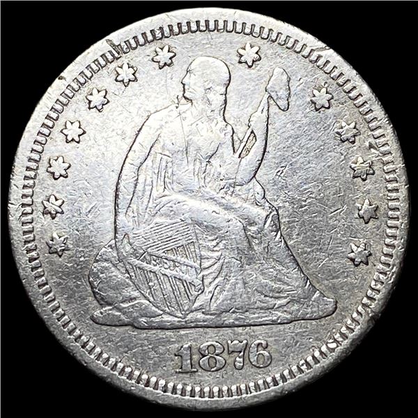 1876-S Silver Seated Liberty Quarter NEARLY UNCIRCULATED