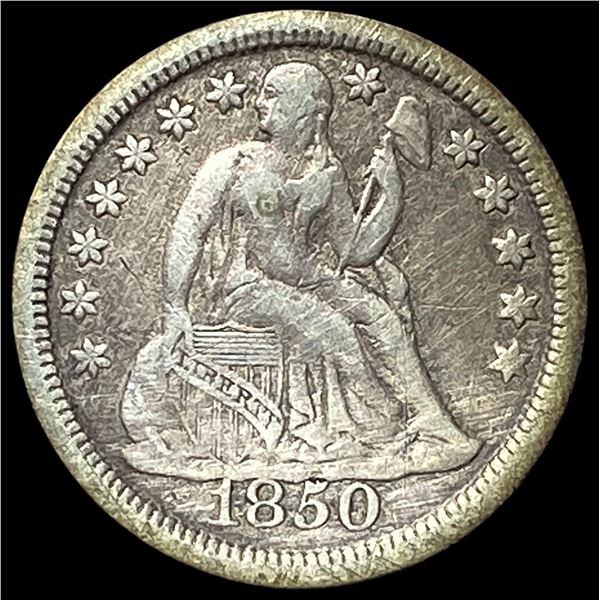 1850 Seated Liberty Dime NEARLY UNCIRCULATED
