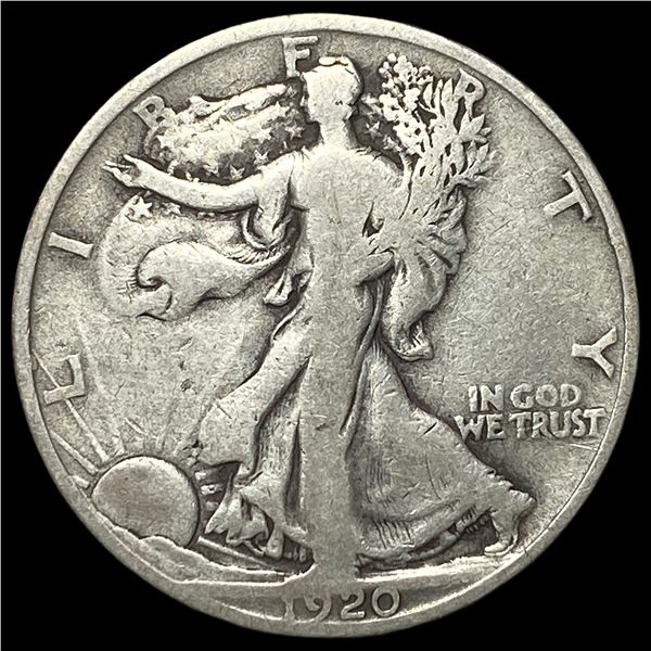 1920-D Silver Walking Liberty Half Dollar LIGHTLY CIRCULATED