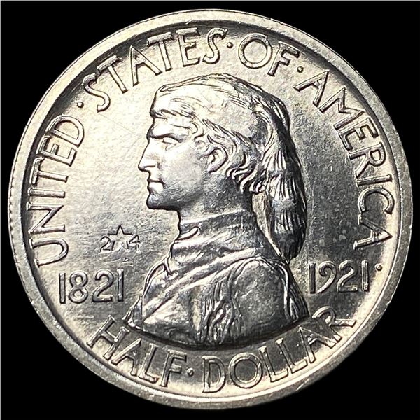 1921 Silver Missouri 2x4 Half Dollar GEM BU