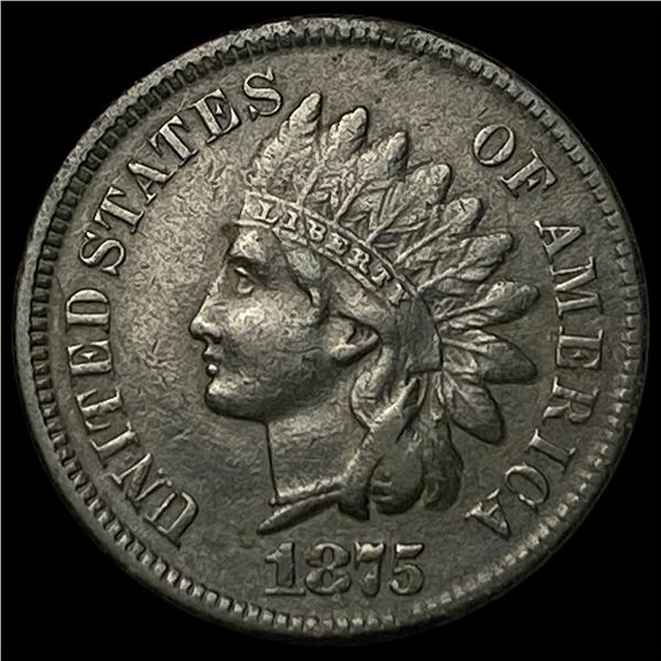 1875 Indian Head Cent NEARLY UNCIRCULATED