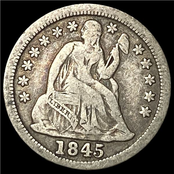 1845 Seated Liberty Dime LIGHTLY CIRCULATED
