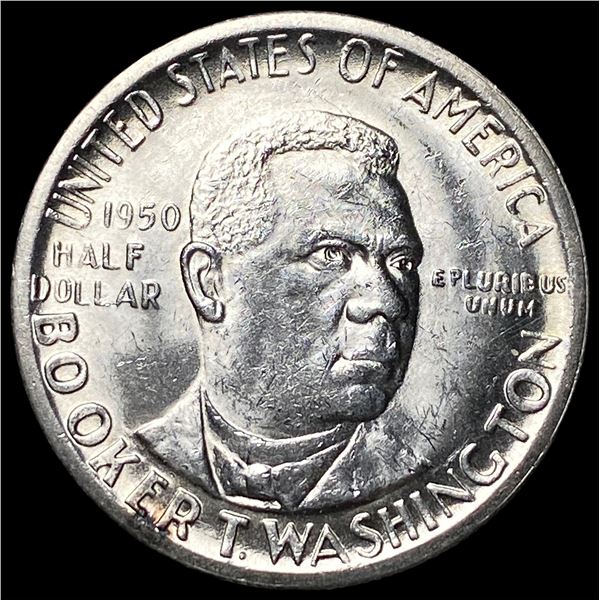 1950-S Silver Booker T. Washington Half Dollar GEM BU