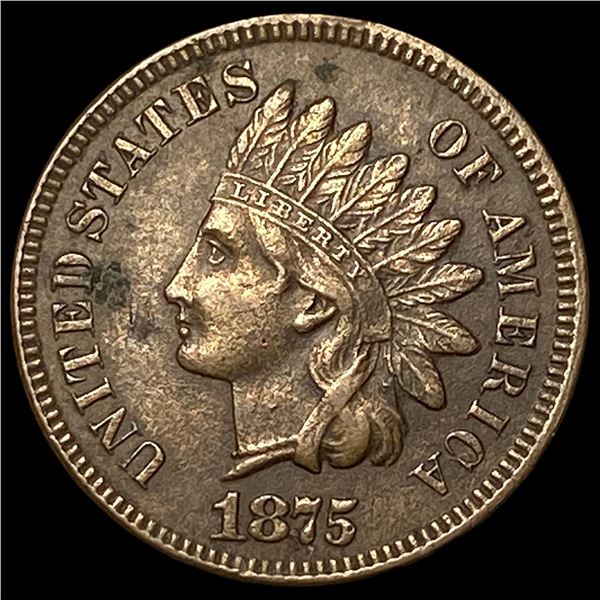1875 Indian Head Cent CLOSELY UNCIRCULATED