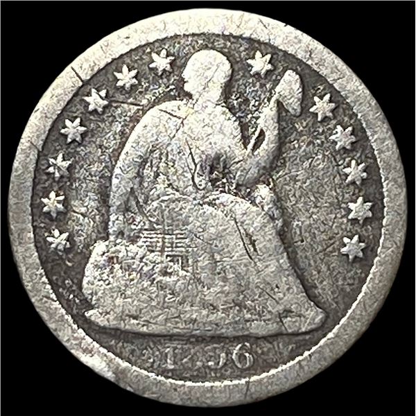 1856-O Seated Liberty Half Dime LIGHTLY CIRCULATED