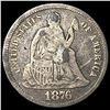 Image 1 : 1876-CC Silver Seated Liberty Dime NICELY CIRCULATED