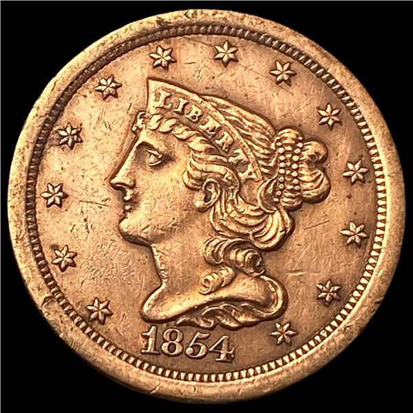1854 Braided Hair Half Cent CLOSELY UNCIRCULATED
