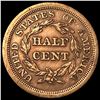 Image 2 : 1854 Braided Hair Half Cent CLOSELY UNCIRCULATED