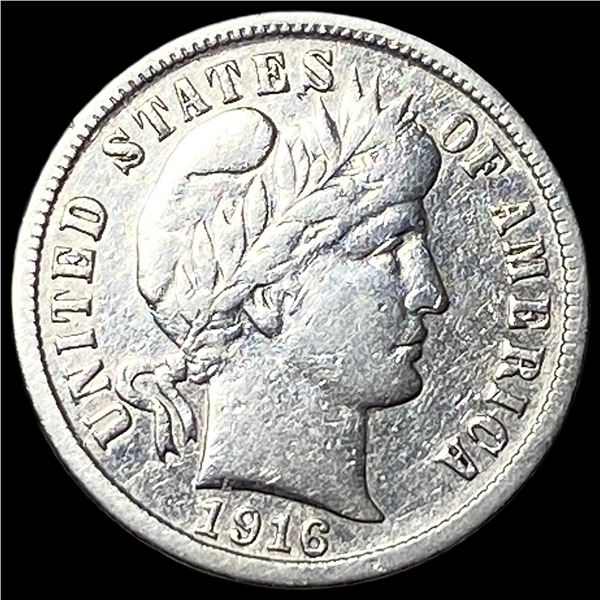 1916-S Silver Barber Dime NEARLY UNCIRCULATED
