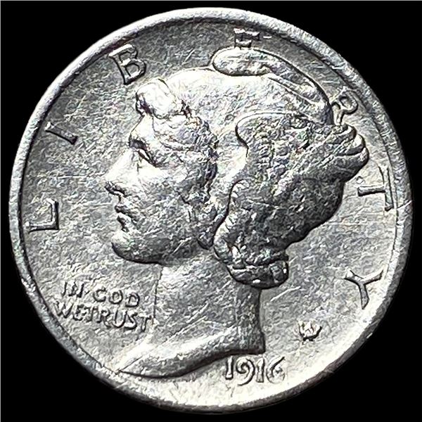 1916 Silver Mercury Dime CLOSELY UNCIRCULATED