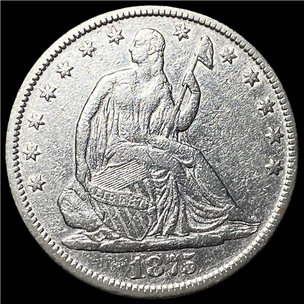1875 Seated Liberty Half Dollar CLOSELY UNCIRCULATED