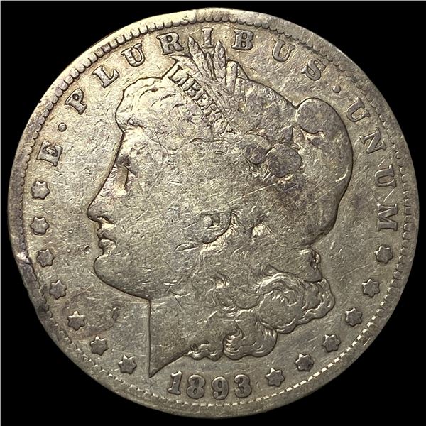 1893-CC Silver Morgan Dollar LIGHTLY CIRCULATED