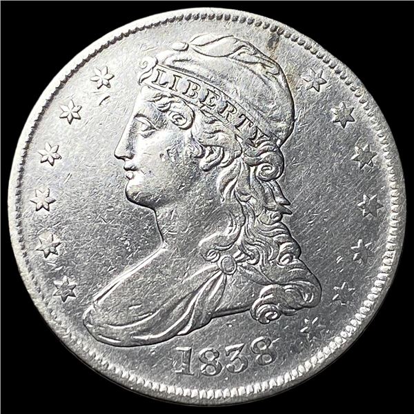 1838 Silver Capped Bust Half Dollar CLOSELY UNCIRCULATED