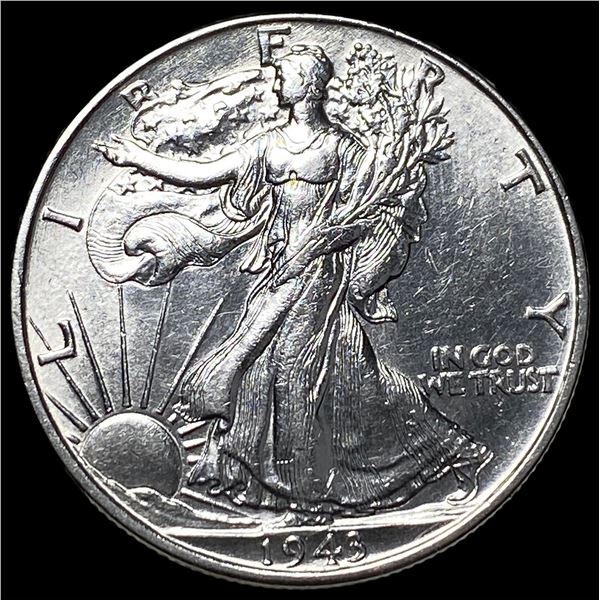 1943 Silver Walking Liberty Half Dollar GEM BU